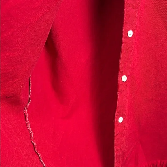 Vibrant Red Button Down Shirt - Picture 8 of 14